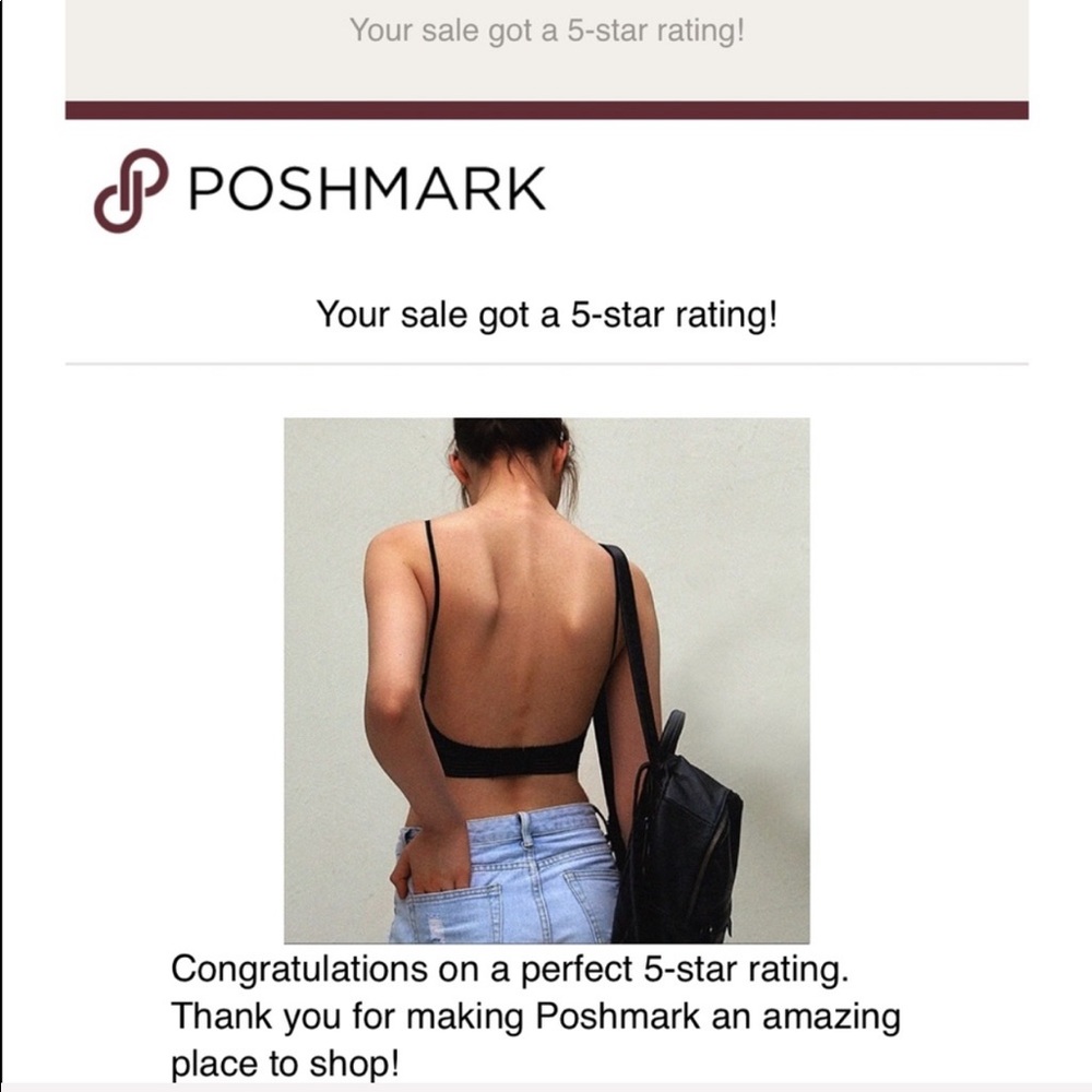 ! RESTOCKED! BLACK VERY SEXY LOW BACK BRALETTE - Picture 2 of 8